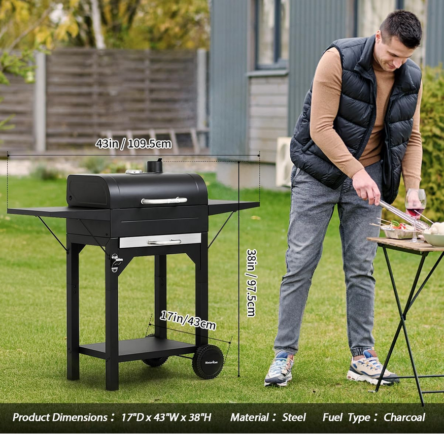 Outdoor BBQ Grill for Backyard, Patio, and Camping