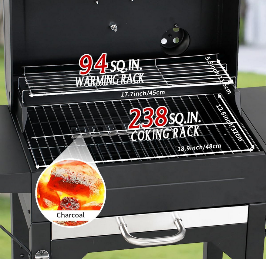 Outdoor BBQ Grill for Backyard, Patio, and Camping