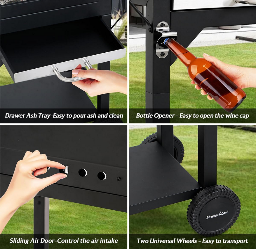 Outdoor BBQ Grill for Backyard, Patio, and Camping